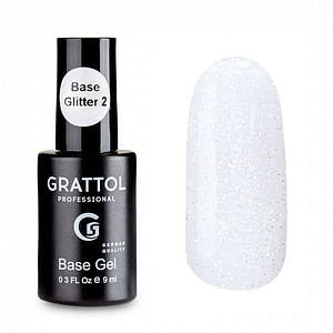 Baza hybrydowa Grattol Rubber Base Glitter 2 9 ml 1