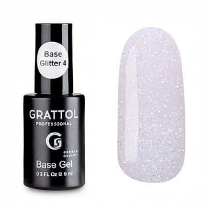 Baza hybrydowa Grattol Rubber Base Glitter 4 9 ml 1
