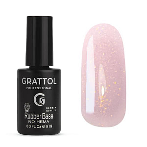 Baza hybrydowa Grattol Rubber Base Glitter 13 9 ml 1
