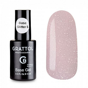 Baza hybrydowa Grattol Rubber Base Glitter 5 9 ml 1