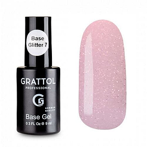 Baza hybrydowa Grattol Rubber Base Glitter 7 9 ml 1